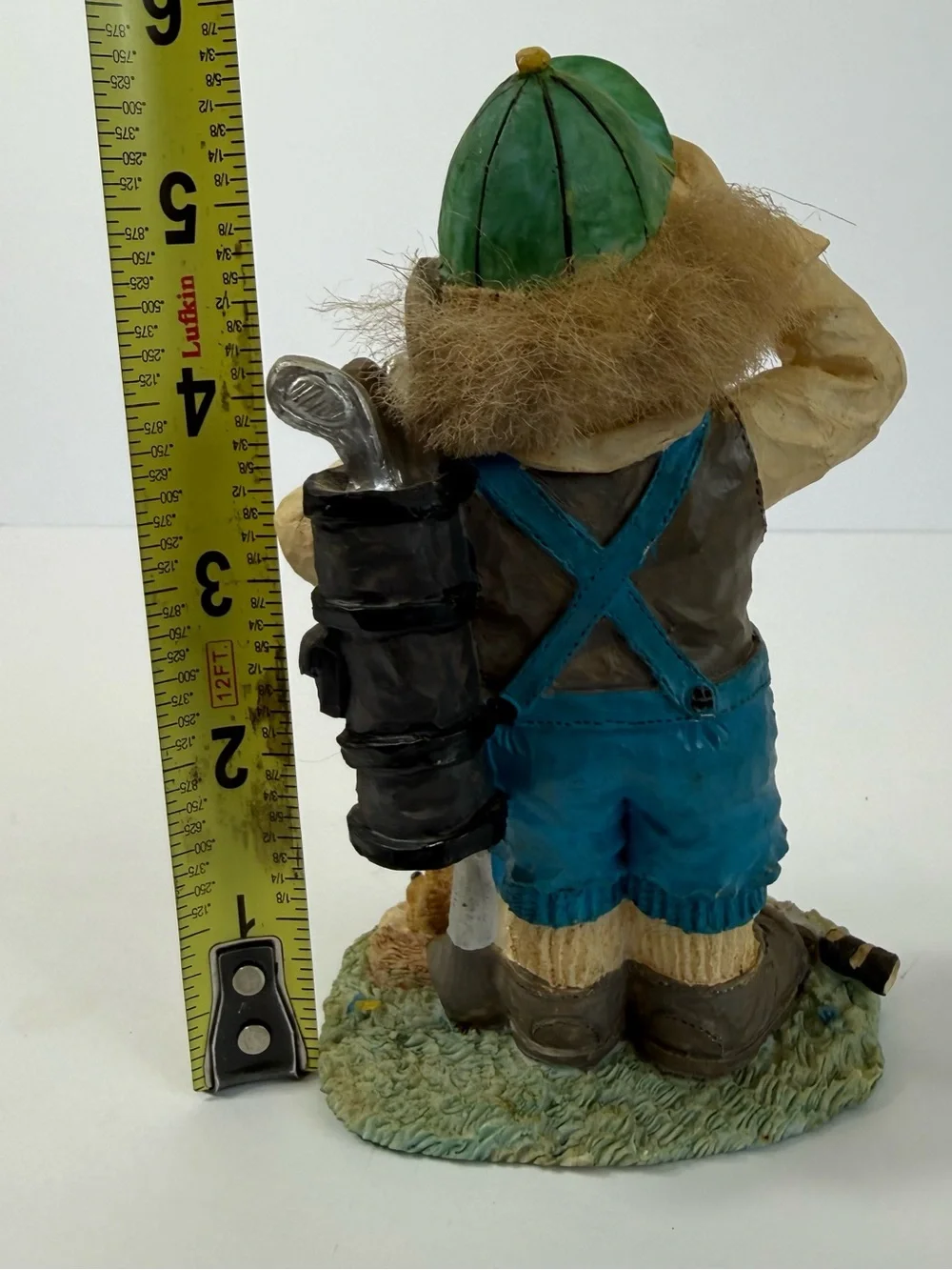 Vintage Kitsch Comical Golfer Figurine with Dog & Broken Club Statue 6